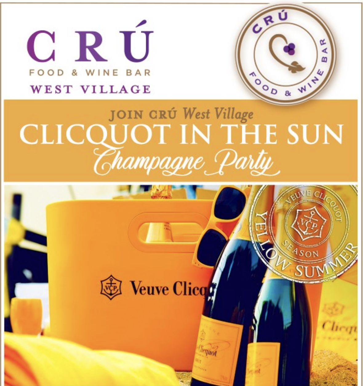 Summer champagne Veuve Clicquot poster Poster