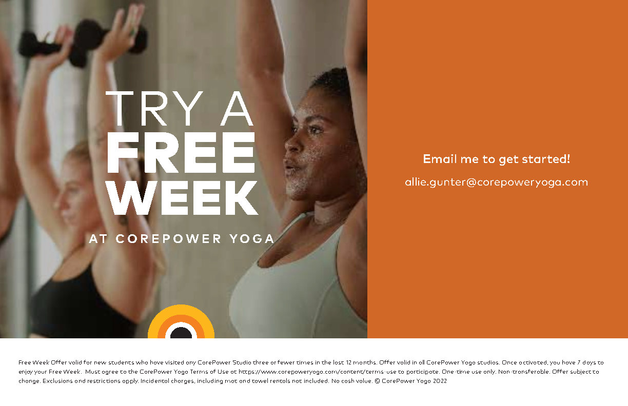 Free Week of Corepower Yoga – West Village
